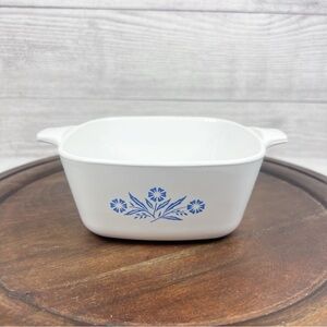 Vintage CorningWare Blue Cornflower Square Casserole Dish 2 3/4 CUP Cottagecore